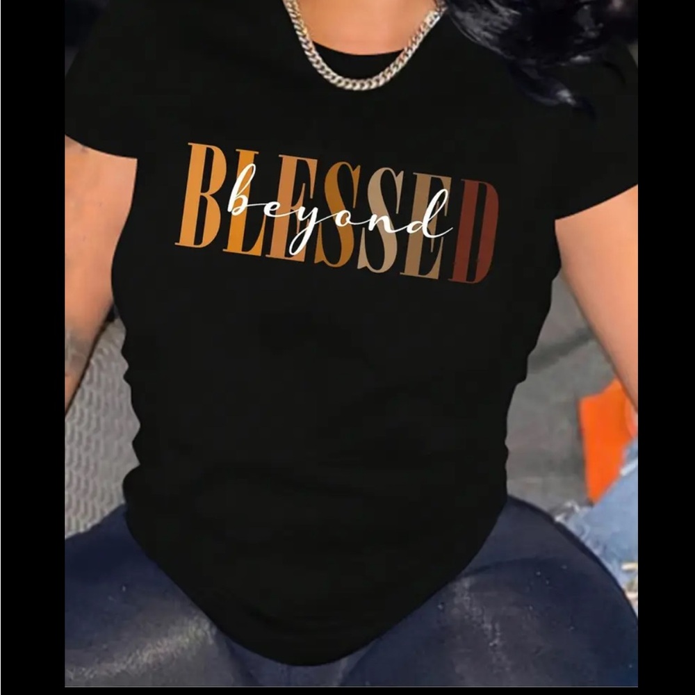 Callie Lives Black and Orange Fitted Short Sleeve T-Shirt